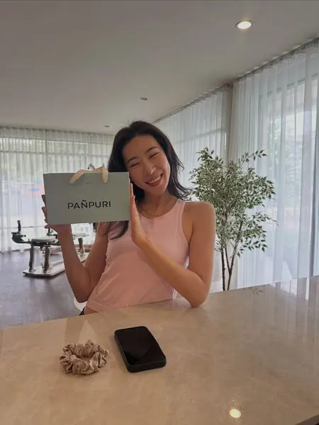 Happy client at Panthera Pilates Phuket studio